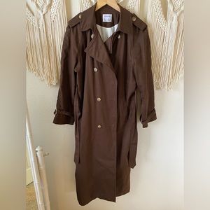 Like New Boheme Goods Trench Chocolate